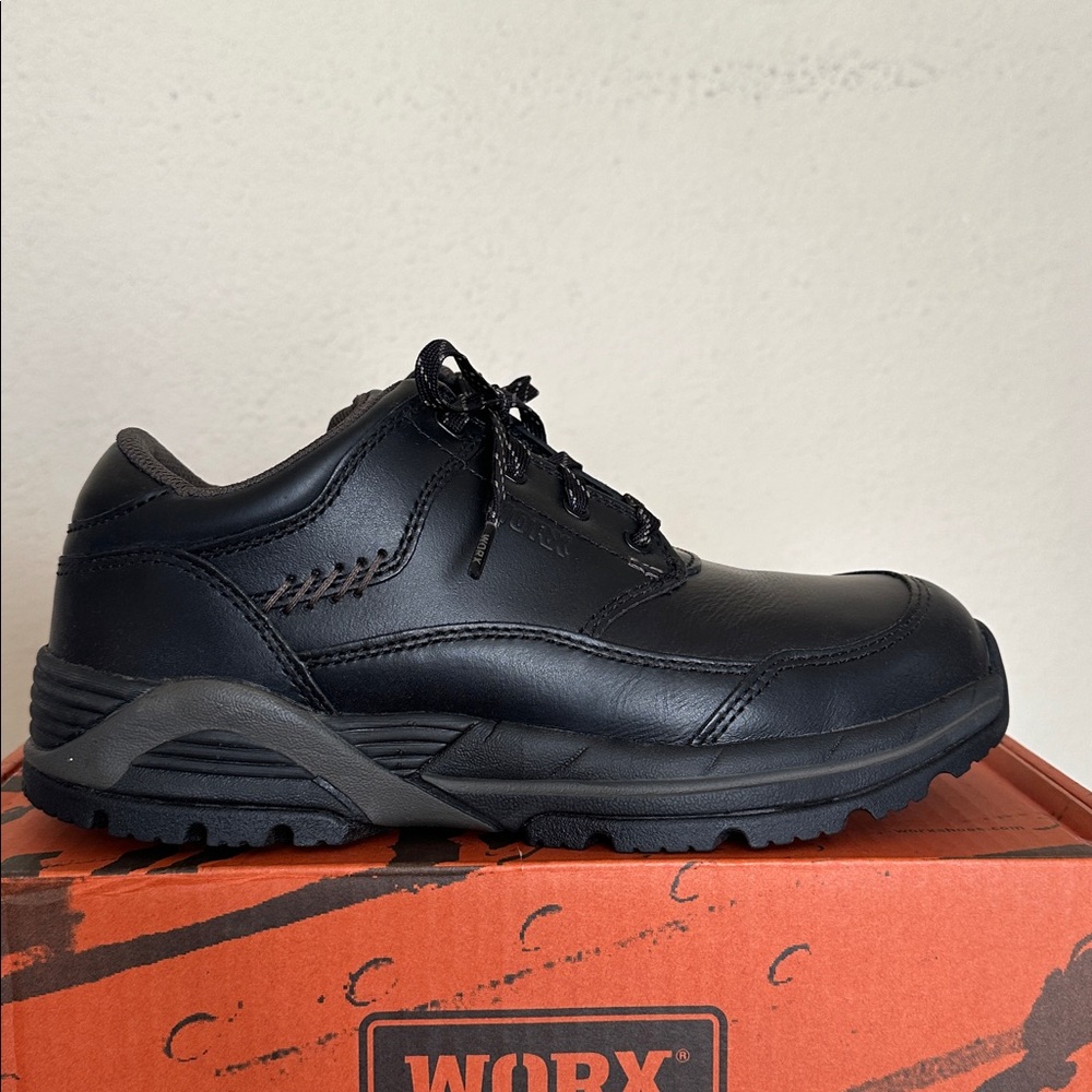 Worx by Red Wing Shoes 5118 Womens 10 Black Leather Steel Toe Safety Shoes